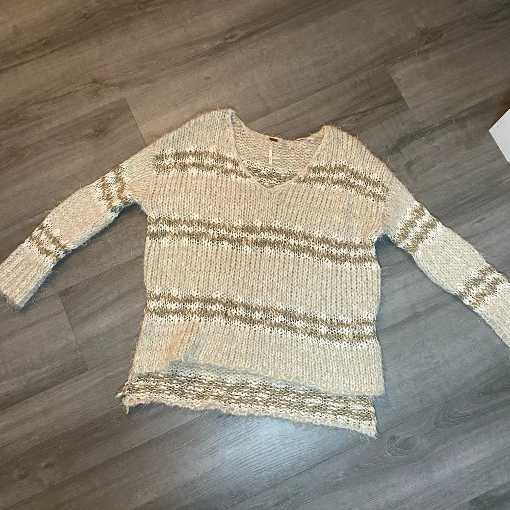 Free People Linus Stripe Pullover Sweater